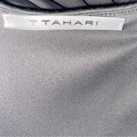 T Tahari Knot Sleeveless Fit And Flare Gray Dress Size 4 - Picture 5 of 6